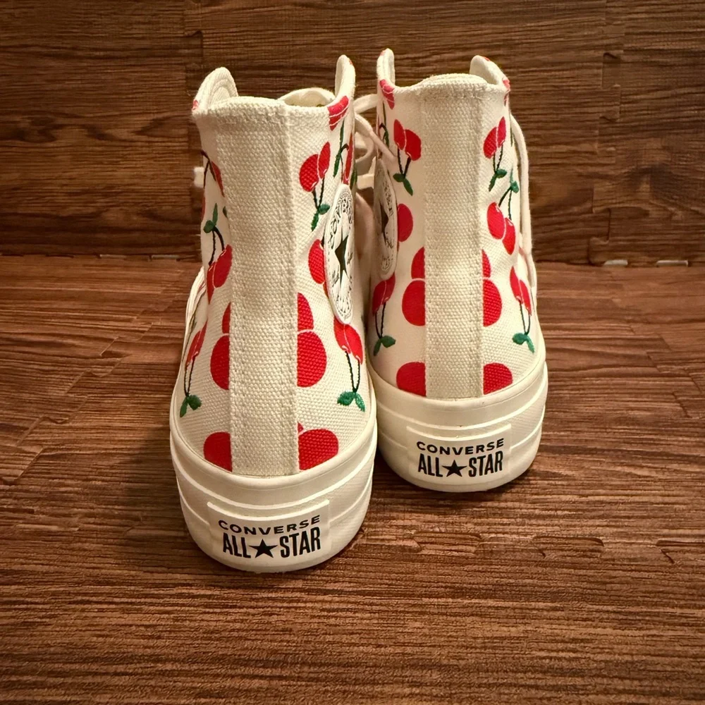 Womens Converse All Star Lift High-Top Sneaker - Egret / Cherries | 7 - Picture 7 of 14